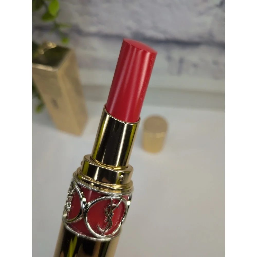 NIB YSL!🥰Yves Saint Laurent 12 CORAL DOLMAN Rouge Volupté Shine Oil In Lipstick